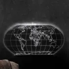 Planisphere Vägglampa i lasergraverad akrylkristall - Rihanna Viadurini