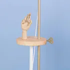 Design golvlampa i stål, ask och mässing tillverkad i Italien - Pitulla Viadurini