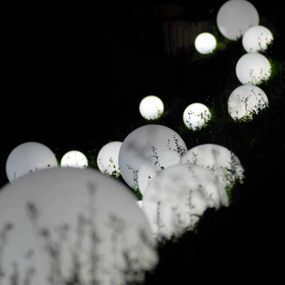 Glob sfär / bordslampa Slide Globo vit ljus tillverkad i Italien Viadurini