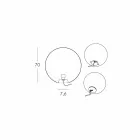 Glob sfär / bordslampa Slide Globo vit ljus tillverkad i Italien Viadurini