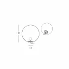 Glob sfär / bordslampa Slide Globo vit ljus tillverkad i Italien Viadurini