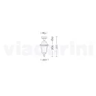 Trädgårdstaklampa i aluminium tillverkad i Italien, Aquilina Viadurini