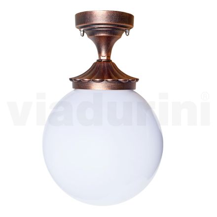 Taklampa i akryl och svart aluminium Tillverkad i Italien - Trovanero Viadurini