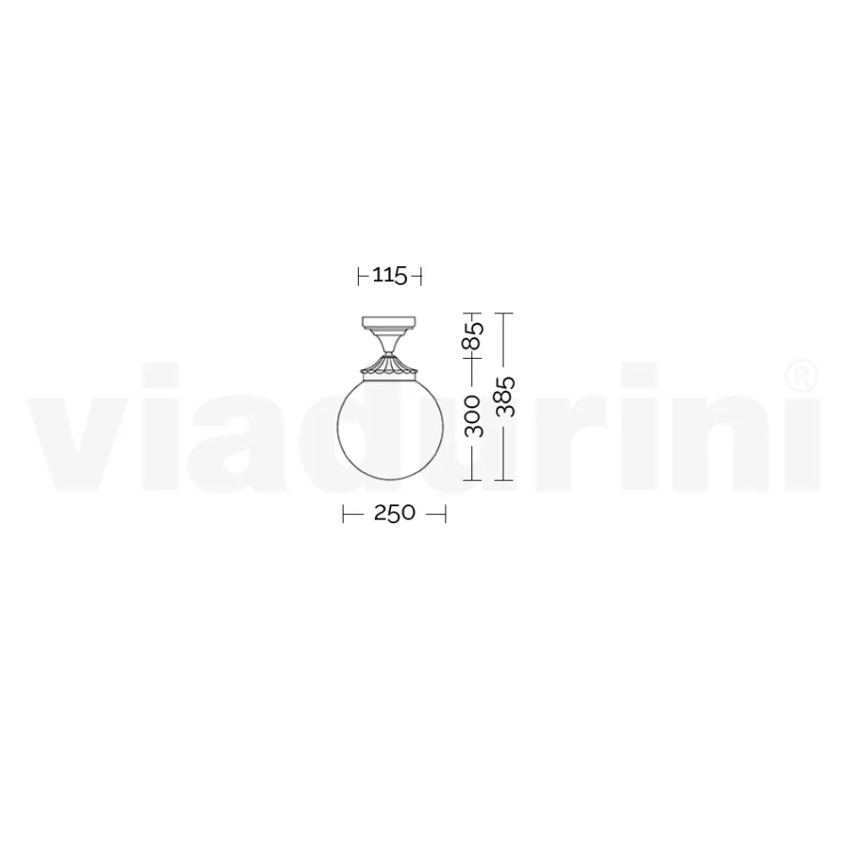 Taklampa i opal akryl och vit aluminiumstruktur - Trovabianco Viadurini