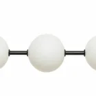 Upphängningslampa 3 lampor i mässing och glas 2 ytor - Alma av Il Fanale Viadurini