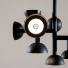Hänglampa 9 lampor Design i vit eller svart aluminium - Celio Viadurini