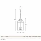 Taklampa med 3 lampor mässing och glas Turandot Viadurini