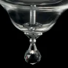 Taklampa 3 lampor glas och Crist Ivy, tillverkad i Italien Viadurini