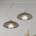 Handgjord blåst glasupphängningslampa i Venedig - Dafne Viadurini