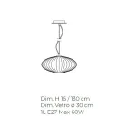 Handgjord blåst glasupphängningslampa i Venedig - Dafne Viadurini