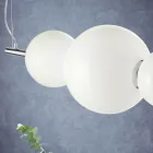 Handgjord upphängningslampa i lager venetianskt glas - Jupiter Viadurini