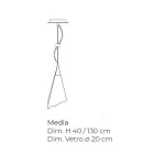 Handgjord venetiansk upphängningslampa i blåst glas - Krystal Viadurini