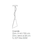 Handgjord venetiansk upphängningslampa i blåst glas - Krystal Viadurini