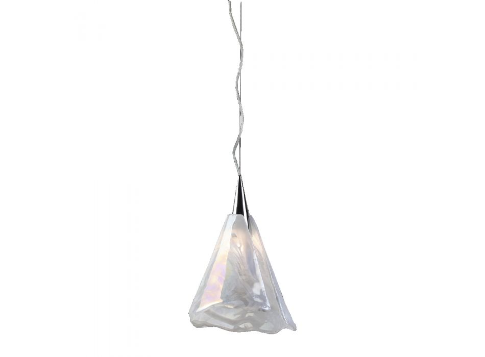 Handgjord venetiansk upphängningslampa i blåst glas - Krystal Viadurini
