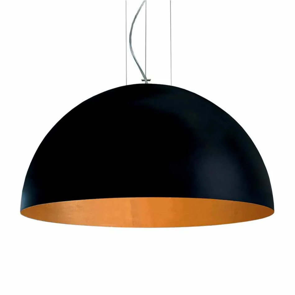 Lampa bicolor suspensions stål, Ø60xh.30xL.cavo100cm, Tara Viadurini