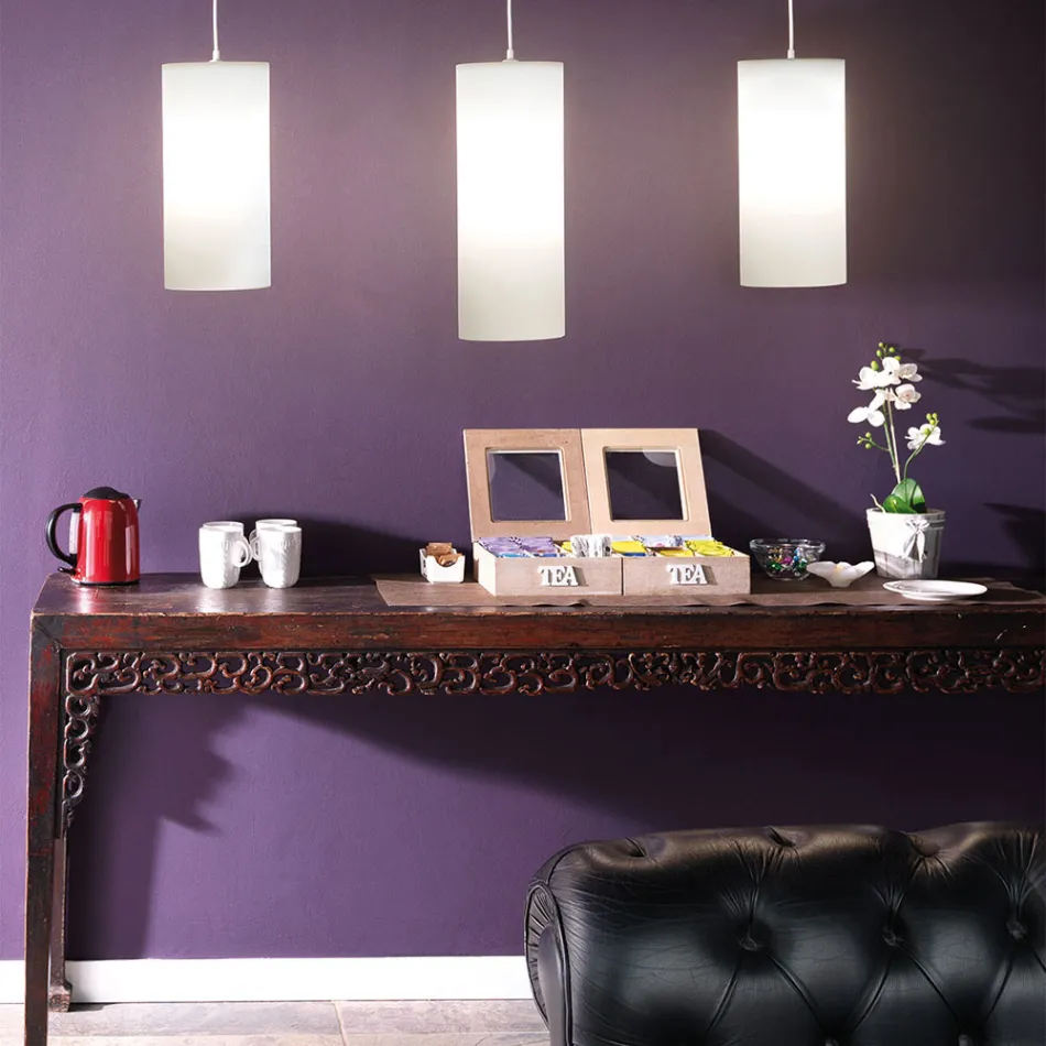 Cylindrisk upphängningslampa i polyeten Tillverkad i Italien - Minervo Viadurini