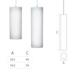 Cylindrisk upphängningslampa i polyeten Tillverkad i Italien - Minervo Viadurini