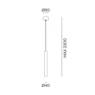 Lampa cylindriska suspension Ø4 Gira Il Fanale Viadurini