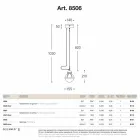 taklampa söm mässing och vitt glas Viadurini