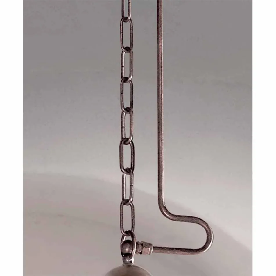 taklampa söm mässing och vitt glas Viadurini