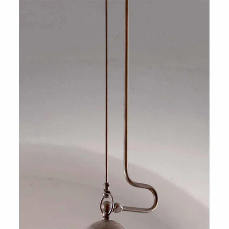 taklampa söm mässing och vitt glas Viadurini