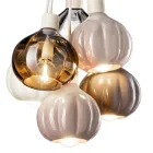 Upphängningslampa med 6 element i keramik och glas Tillverkad i Italien - Afoxe Viadurini