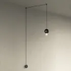 Pendellampa med Canneté-glascylindrar Tillverkad i Italien - Oris Viadurini