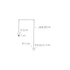 Pendellampa med Canneté-glascylindrar Tillverkad i Italien - Oris Viadurini