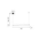 Pendellampa med LED-ljus och längdjusterbara kablar - Orange Viadurini