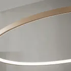 Pendellampa med horisontellt runt LED-ljus i metall - Mulberry Viadurini