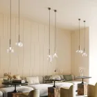 Hänglampa med glas i olika former Tillverkad i Italien - Sintonia Viadurini