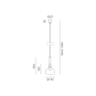 Hänglampa med glas i olika former Tillverkad i Italien - Sintonia Viadurini