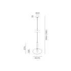 Hänglampa med glas i olika former Tillverkad i Italien - Sintonia Viadurini