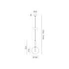 Hänglampa med glas i olika former Tillverkad i Italien - Sintonia Viadurini