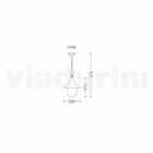 Utomhusfjädringslampa i vit aluminium tillverkad Italien, Anusca Viadurini