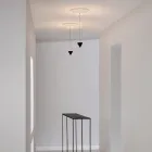 Hänglampa Design Vit gips och svart aluminium 1 kon - Tesera Viadurini