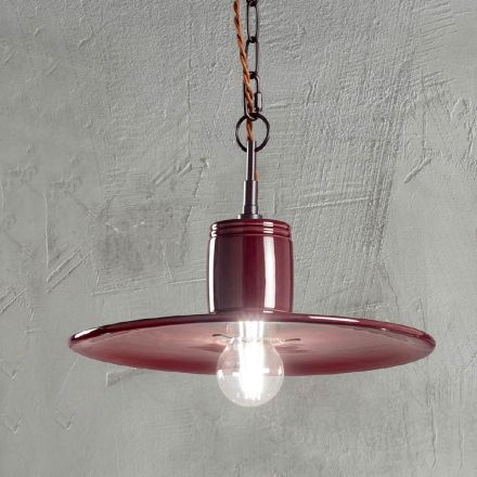 Industriell stil Färgad Keramisk Design Upphängningslampa - Disko Viadurini