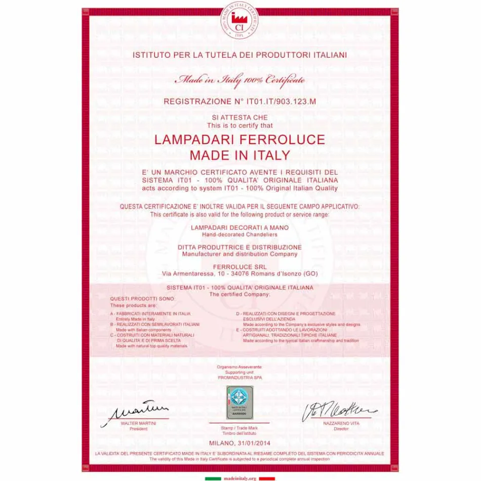 Taklampa rustik design Ferroluce Potenza Viadurini