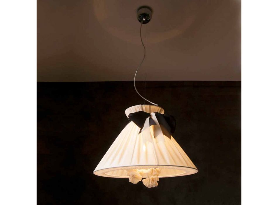 Vintage design hänge lampa i Chanel silke Viadurini