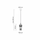 Design upphängningslampa i keramik 3 ytor tillverkad i Italien - futurism Viadurini