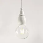 Design Suspension Lamp i keramik Tillverkad i Italien - Öde av Aldo Bernardi Viadurini