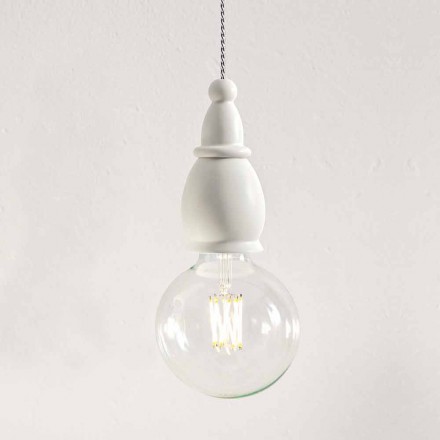 Design Suspension Lamp i keramik Tillverkad i Italien - Öde av Aldo Bernardi Viadurini