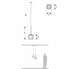 Design upphängningslampa i blank metall tillverkad i Italien - Donatina Viadurini