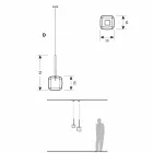 Design upphängningslampa i blank metall tillverkad i Italien - Donatina Viadurini