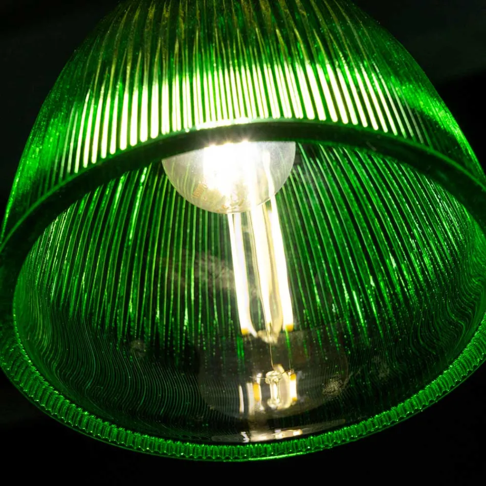 Design Pendellampa i venetianskt glas Tillverkad i Italien - Safir Viadurini