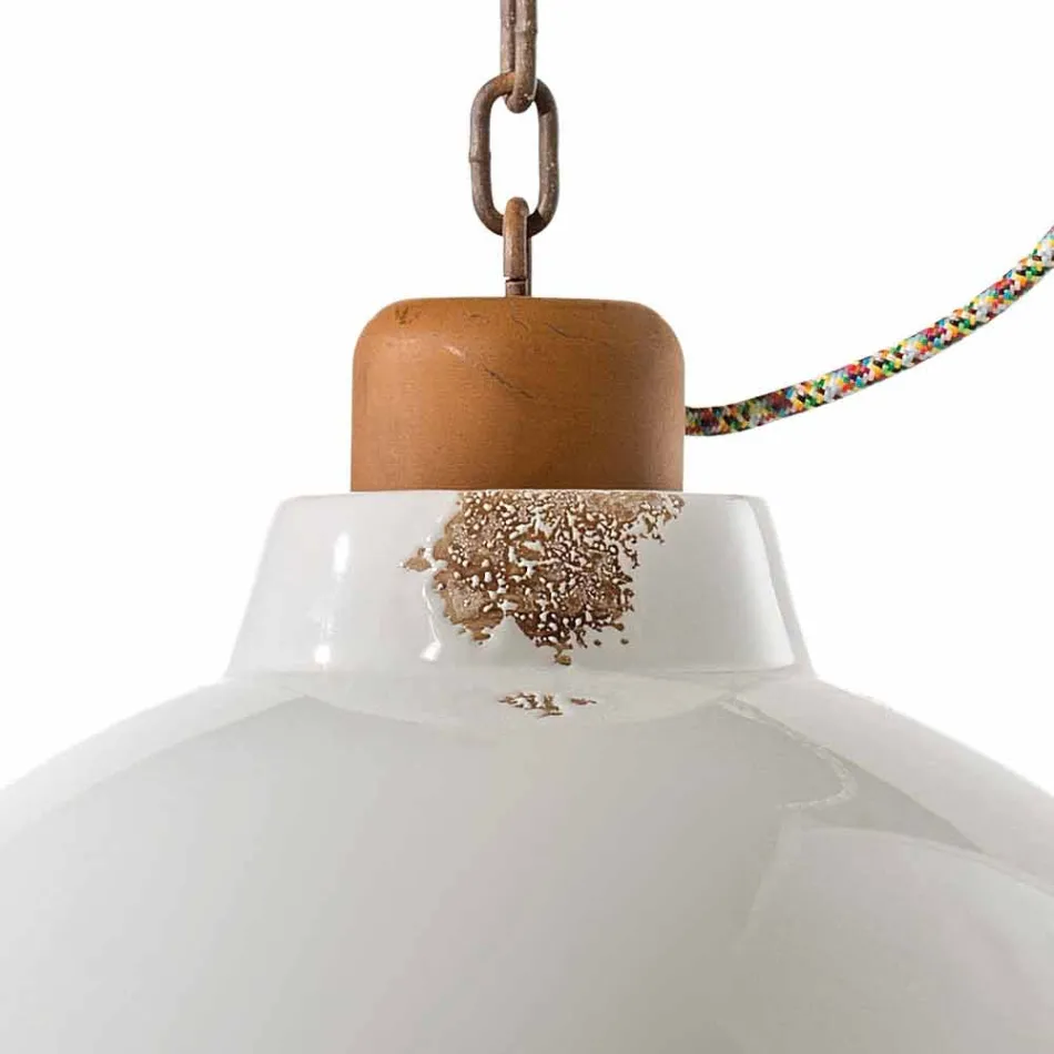Lampa hantverk industriell design fjädring Clara Viadurini