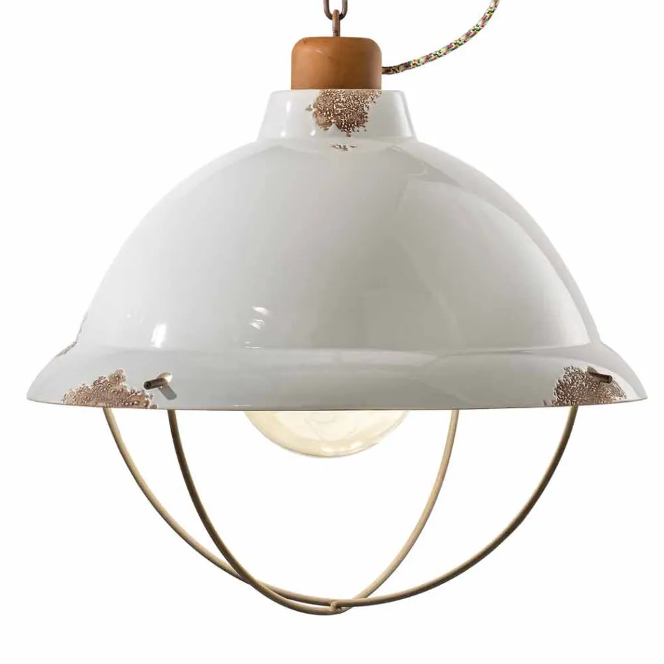 Lampa hantverk industriell design fjädring Clara Viadurini