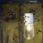 Handgjorda urban design hängande lampa Edith Ferroluce Viadurini