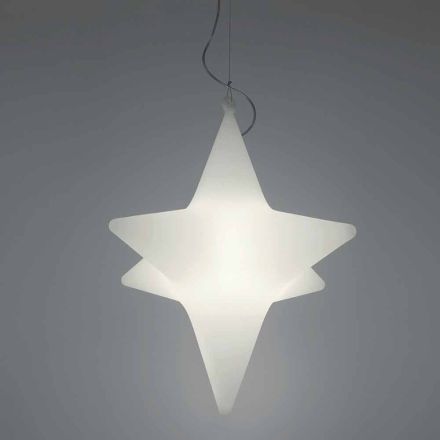 Inomhus Led Star-Shape Suspension Lamp Design av Slide - Sirio Viadurini