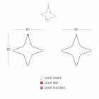Inomhus Led Star-Shape Suspension Lamp Design av Slide - Sirio Viadurini